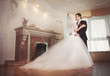 bride and groom at wedding day