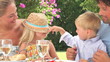 Video: Family Enjoying Outdoor Meal Together Family Enjoying Outdoor Meal Together