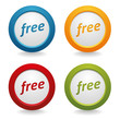 Colorful round button set
