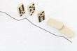 falled domino and graph of decline results