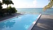 View of infinity pool in the Caribbean Island