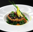 Wild mushroom tartlet with vegetable salad