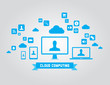 Vector: Cloud computing vector elements Cloud computing vector elements