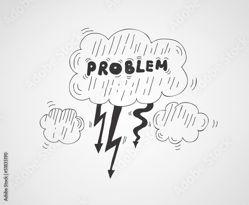 Vector: Problem symbol illustration Problem symbol illustration
