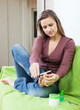 girl cares for toenails
