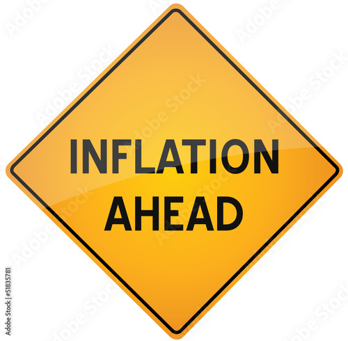 Vector: inflation ahead inflation ahead