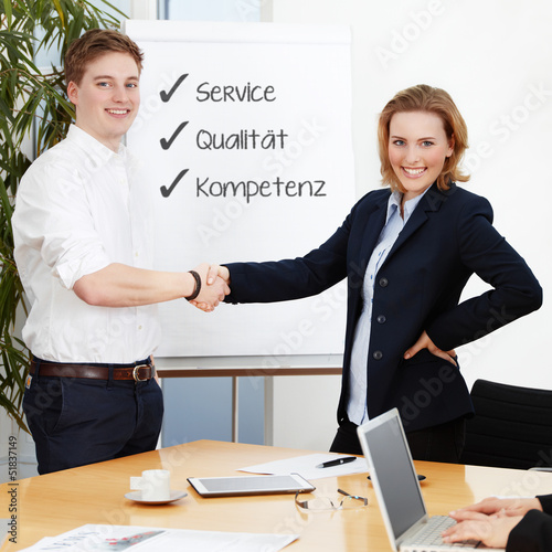 Photo: Successful partners make a transaction Successful partners make a transaction