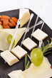 Photo: plate with different types cheese plate with different types cheese