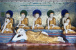buddha figures in shwedagon pagoda of yangon myanmar