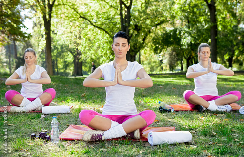 Photo: yoga class in park yoga class in park