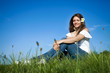 Beautiful girl in meadow