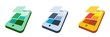 flat design icons - 3D smartphone