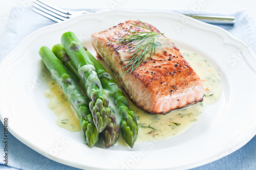 Photo: Salmon with Asparagus Salmon with Asparagus