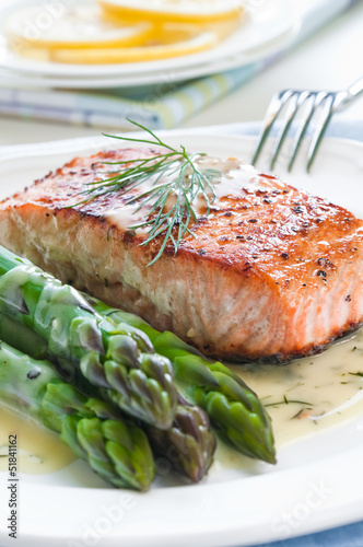 Photo: Salmon with Asparagus Salmon with Asparagus