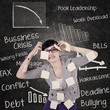 Businesswoman has headache and problems