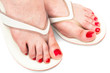 female feet in sandals