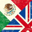 USA and Mexican grunge Flag