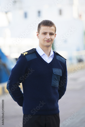 Photo: boatswain near the boat boatswain near the boat