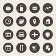 Airport and airlines services icons