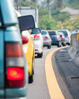 Photo: Car queue in the bad traffic road Car queue in the bad traffic road