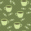 Seamless pattern with teacups.