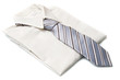 new white shirt with grey tie
