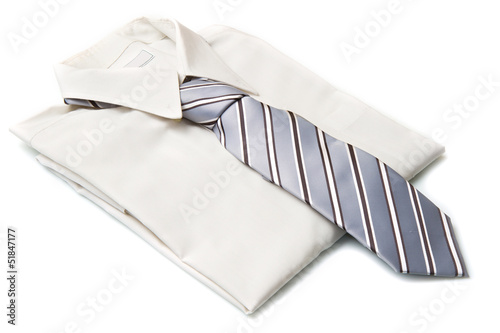 Photo: new white shirt with grey tie new white shirt with grey tie
