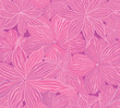 Photo: Floral seamless background in 60s style, Pink flowers texture. Floral seamless background in 60s style, Pink flowers texture.