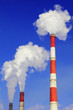 Smoking pipes of thermal power station