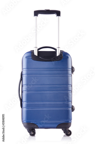 Photo: Travel suitcase isolated on white Travel suitcase isolated on white