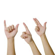 Foto: Isolated hands in variety style pointing Isolated hands in variety style pointing