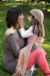 mom and daughter playing together