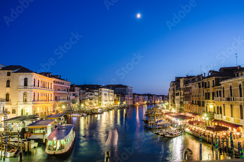 Photo: VENICE, ITALY - JUNE 30: View from Rialto bridge on June 30, 201 VENICE, ITALY - JUNE 30: View from Rialto bridge on June 30, 201