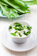 Foto: Yogurt dip with fresh wild garlic Yogurt dip with fresh wild garlic