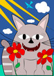Illustration: Cat with big smile Cat with big smile