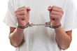 Close up of handcuffed hands