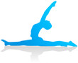 Vektor: Yoga - Halbmond und Spagat (Anjaneyasana) Yoga - Halbmond und Spagat (Anjaneyasana)