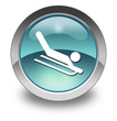 Illustration: Light Blue Glossy Pictogram "Sledding" Light Blue Glossy Pictogram "Sledding"