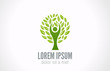 Logo Tree man abstract. Eco icon. Ecology concept.