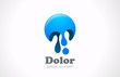 Paint Blob Logo abstract. Creative design fun icon.