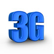 3G 3d on white background
