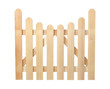 Wooden fence isolated on white with clipping path