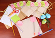 Writing letter of congratulations to Easter holidays