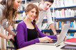 Students using a laptop