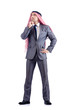 Arab businessman isolated on the white