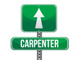 carpenter road sign illustration design