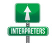 interpreters road sign illustration design