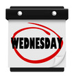 Wednesday Hump Day Wall Calencar Word Circled