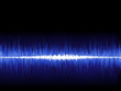 Sound waves oscillating on black. EPS 8
