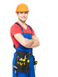 Photo: Portrait of manual worker with tools Portrait of manual worker with tools